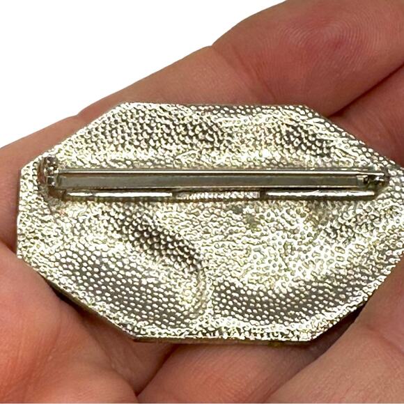 Vintage Faux Costume Native Southwestern Style Brooch & Clip Earrings - Picture 3 of 7